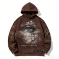 Printed Long-Sleeve Hoodie Casual Mens Sweatshirt