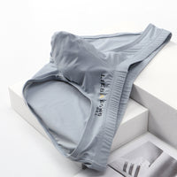 Men's Low Waist Ice Silk Sexy Trend Briefs