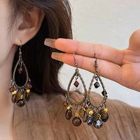 New Chinese Retro Hollow Water Drops Eardrops