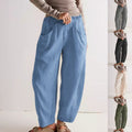 Spring New Arrival Cotton-Linen Solid-Color Fashionable Casual Loose Womens Pants