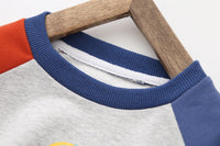 Children's Autumn And Winter New Woolen Cotton Long-sleeved Shirt Printed Car Sweater Children's Pullover