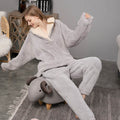 Coral Fleece Pajamas Women Autumn And Winter Pajamas Set Thickened Home Service