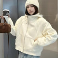 American High Street Design Sense Hooded Fleece Lined Sweater