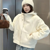 American High Street Design Sense Hooded Fleece Lined Sweater