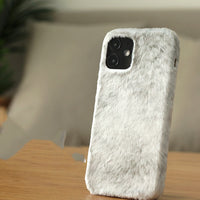 Compatible with Apple , Zebra Pattern Plush Phone Case Plush Winter Female Models Anti-fall Creative Tide Warm Mink