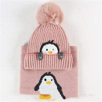 Boys And Girls Knitted Scarf Warm Winter Hat