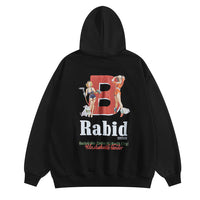Silver Fox Velvet Heavy Velvet Padded Hooded Sweatshirt Men