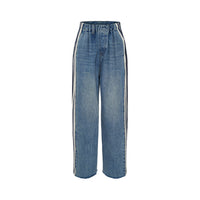 Fashion Personality Stitching Washed Women's Jeans