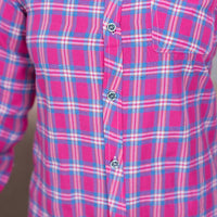 Middle-aged And Elderly Women's Loose Long-sleeved Slim-fit Plaid Shirt