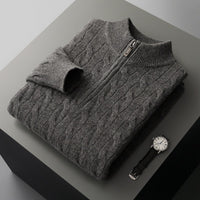 Jacquard Double-strand Thickened Long-sleeved Sweater