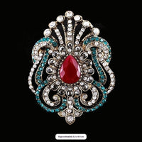 Baroque-style Vintage Crystal Brooch For Men And Women