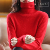 High Neck Inner Wear Loose Cashmere Knitted Bottoming Shirt