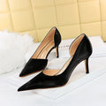 Slim Dark Zebra Pattern Thin Heel Height