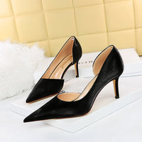 Slim Dark Zebra Pattern Thin Heel Height