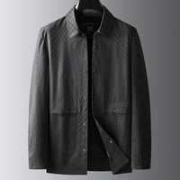 Spring And Autumn Plus Size Men's Loose Casual Polo Collar Jacket