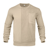 Patchwork Round Neck Men's Casual Sweatshirt