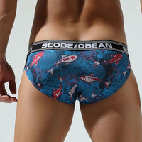 Goldfish Printed Men's Ice Silk Underwear