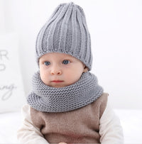 New Warm Children's Hat And Bib