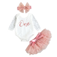 3-piece Set Of Multi-layer Mesh Princess Dress Headband With Printed Blouse
