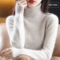 High Neck Inner Wear Loose Cashmere Knitted Bottoming Shirt