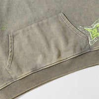 Star Letters Printed Long-sleeved Hooded Sweater For Men