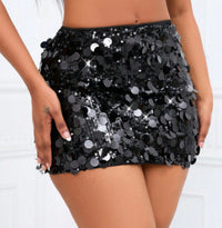 Women's Irregular Sequin Fashion Short Skirt
