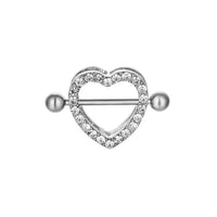 Double-layer Diamond-encrusted Electroplating Love Breast Nails For Men And Women