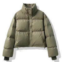 Wash-free PU Leather Cotton-padded Women's Short Thickened Small Cotton Coat Jacket