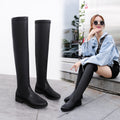 Over-the-knee Boots Women's Low-heeled High-top Elastic Boots