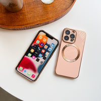 Solid Color Electroplating Magnetic Pull Ribbon Lens Protector Protection Mobile Phone Shell