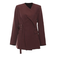 Irregular Cutting Heavy Industry Corns Waist-tight Suit Jacket