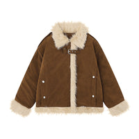 Women's American-style Retro Lamb Wool Coat