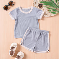 Children's Clothing Fashion Color Contrast Two-piece Set