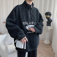 Men's Fashion Casual Loose Lamb Wool Cotton Coat