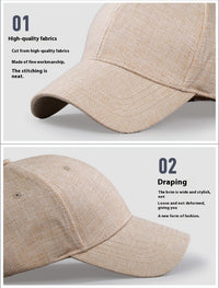 Men's Sunhat Baseball Breathable Hemp Peaked Cap
