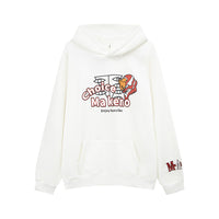 Cartoon Letter Print Brushed Hoody Men
