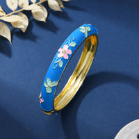 Chinese-style Enamel Bracelet For Women Light Luxury Niche Design Retro Style Jewelry