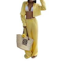 Womens Stylish Casual Striped Two-piece Set