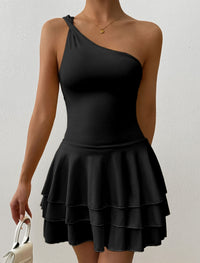 Women's Creative Solid Color Versatile Halterneck Backless Dress