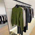 Lazy High-end Green Sweater Women