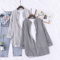 Stand Collar Double-layer Yarn Long Sleeve Blouse Loose
