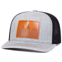 Men's Leather Baseball Cap With Slight Bending