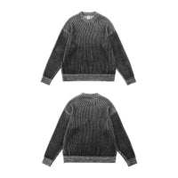 New Fall Two-tone Sweater American Street-style Color-blocking Design
