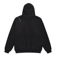 Men's Design Zipper Niche Metal Letter Hoodie