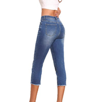 Womens Stretchy  Stylish Versatile Cropped Denim Jeans