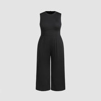 Women's Fashion Casual Pure Color All-matching Jumpsuit