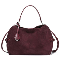 Genuine Deer Suede Brushed Leather Crossbody Bag Versatile
