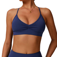 Quick-drying V-neck Yoga Bra Cross Beauty Back Running Sports Workout Bra