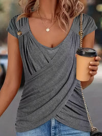 Spring And Summer Casual Short Sleeved Top