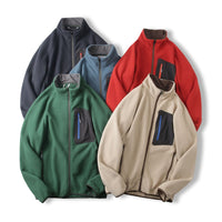 Quick Warm Quick Hot Velvet Men's Stand Collar Polar Fleece Jacket